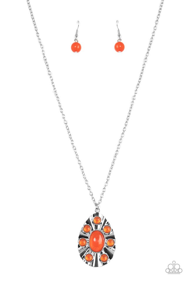 Blissfully Bohemian - Orange - Paparazzi Necklace Image