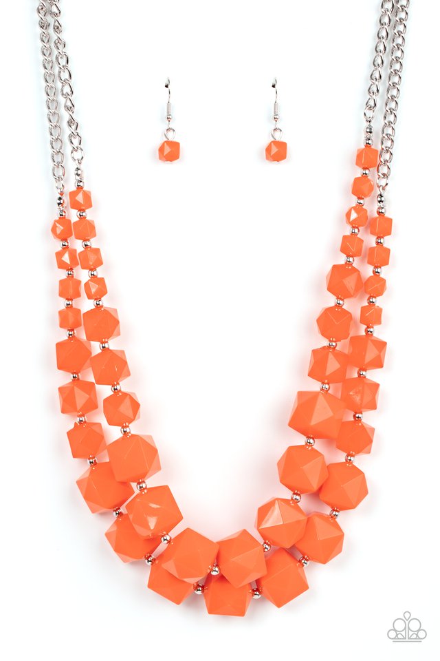 ​Summer Excursion - Orange - Paparazzi Necklace Image