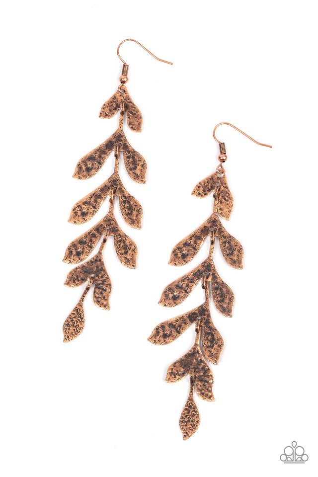 ​Lead From the FROND - Copper - Paparazzi Earring Image