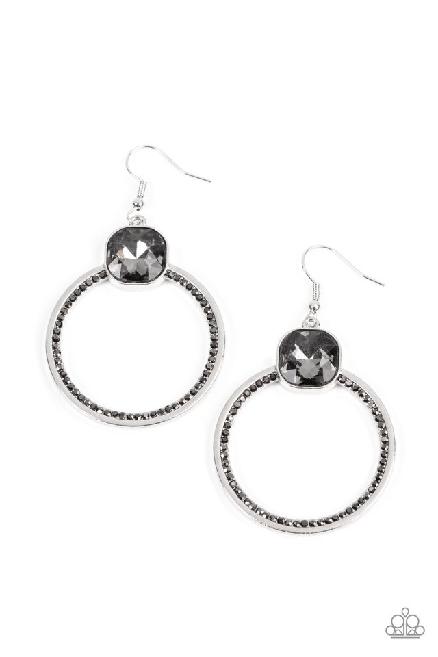 ​Cheers to Happily Ever After - Silver - Paparazzi Earring Image
