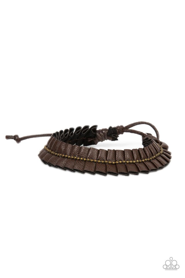 Hard to PLEATS - Brass - Paparazzi Bracelet Image