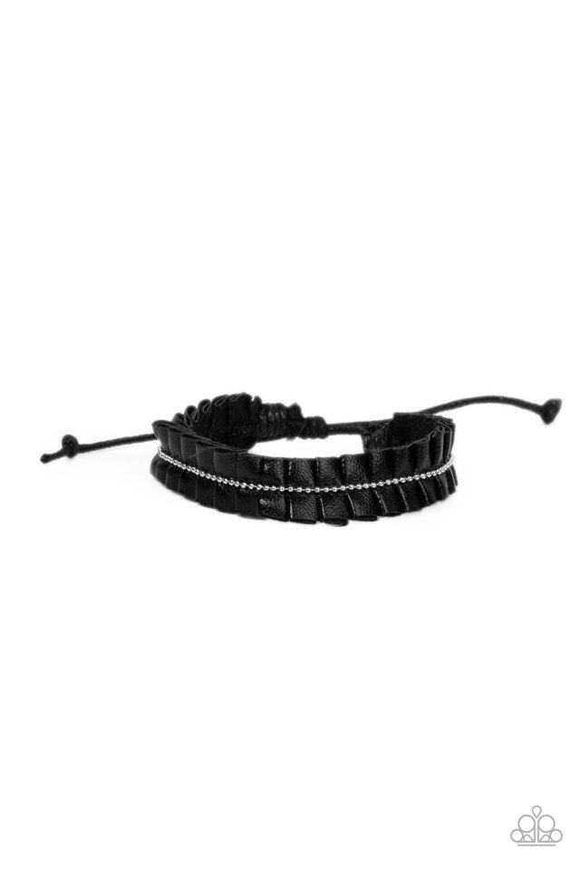 Hard to PLEATS - Black - Paparazzi Bracelet Image