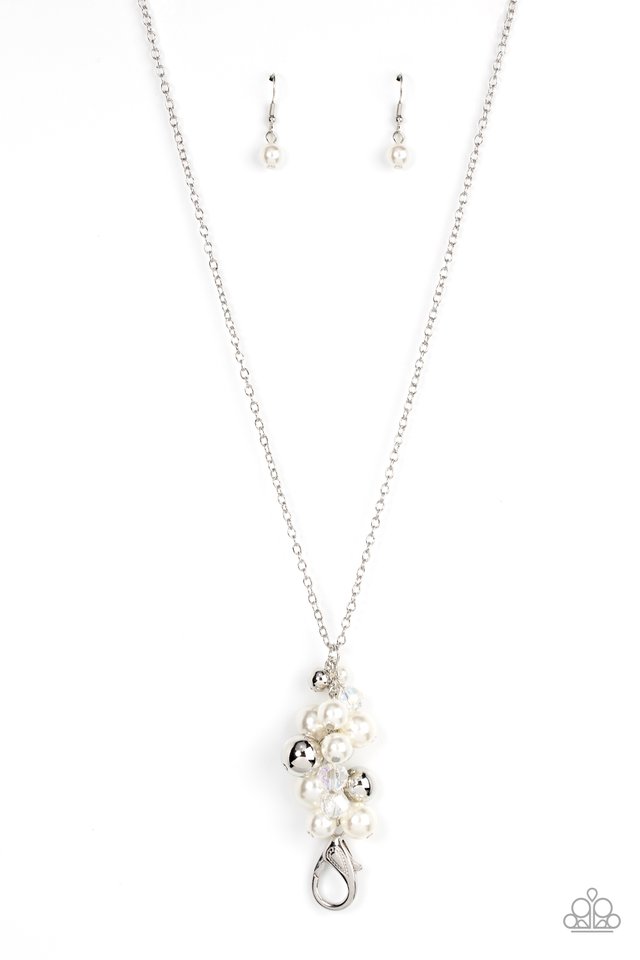 Drip Drop Dazzle - White - Paparazzi Necklace Image