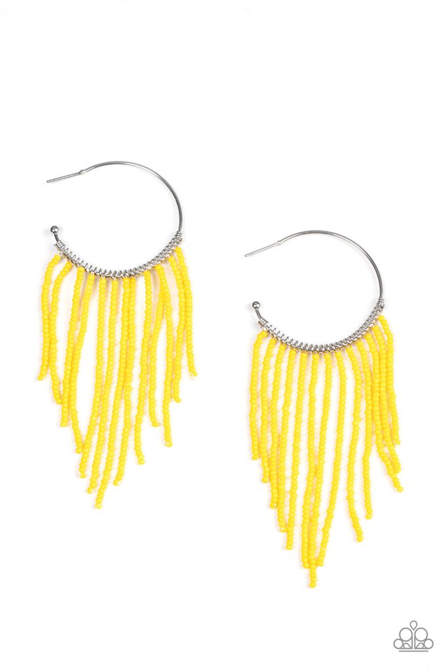 Saguaro Breeze - Yellow - Paparazzi Earring Image