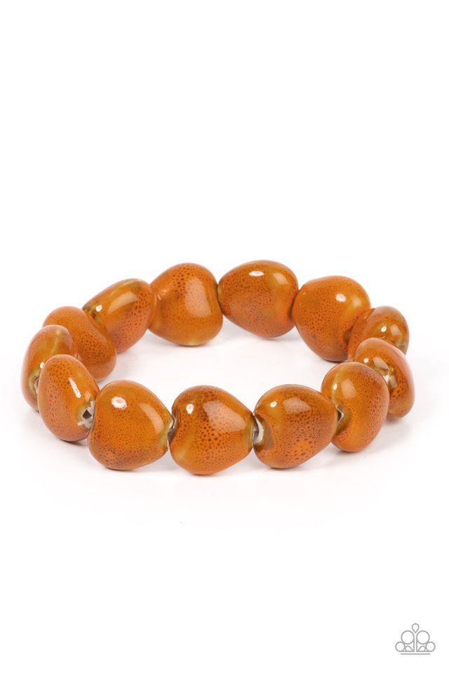 GLAZE a Trail - Orange - Paparazzi Bracelet Image