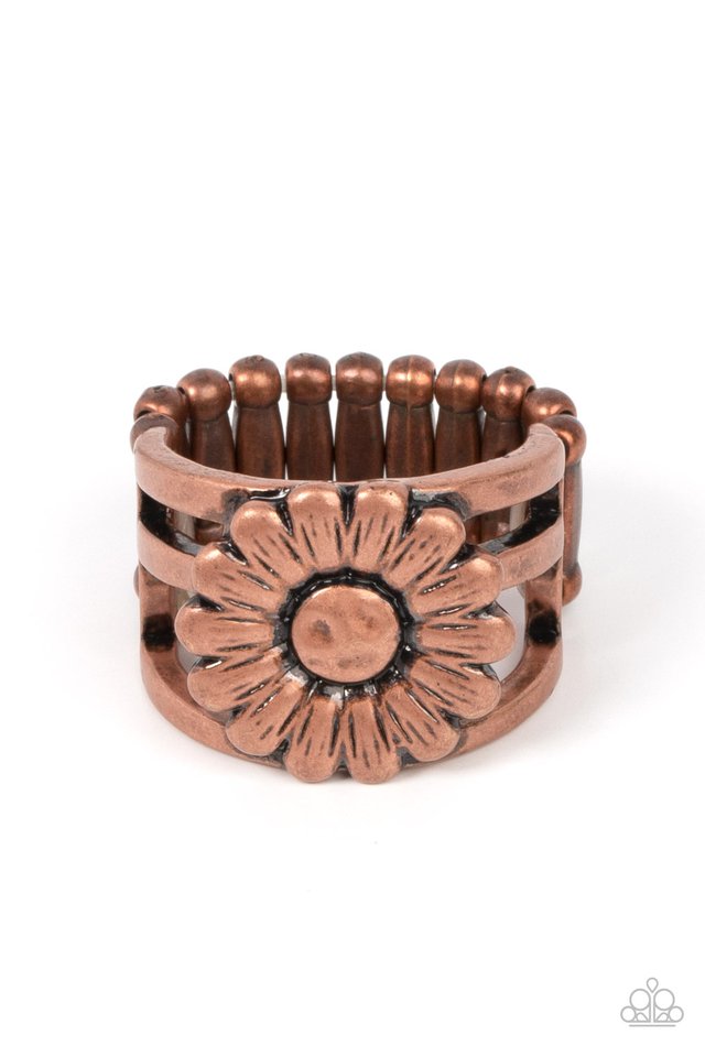 Roadside Daisies - Copper - Paparazzi Ring Image