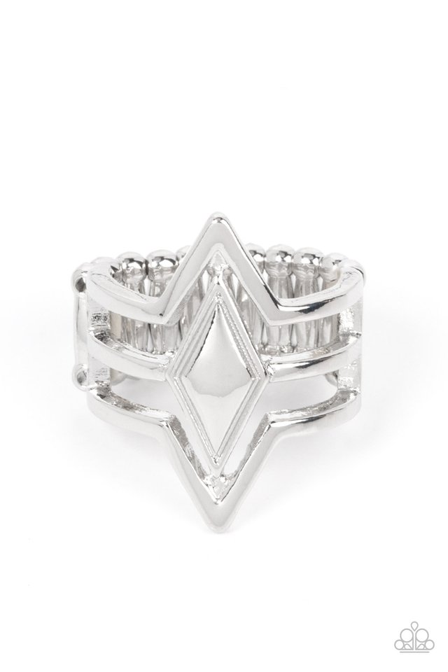 Deceivingly Diamond - Silver - Paparazzi Ring Image