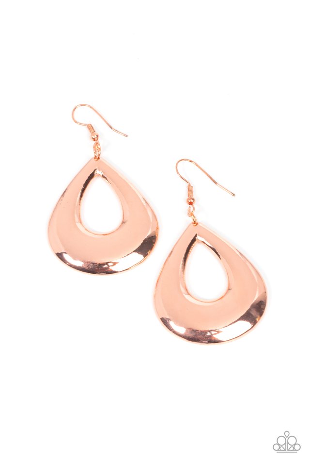 Laid-Back Leisure - Copper - Paparazzi Earring Image