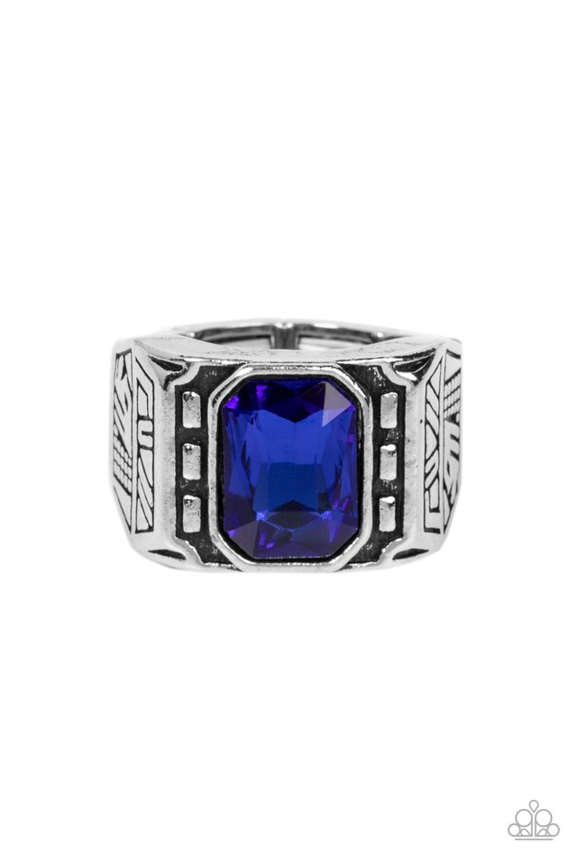 Metro Magnate - Blue - Paparazzi Ring Image