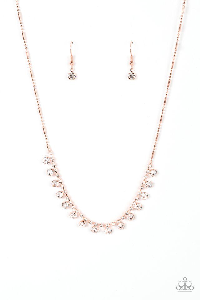 Cue the Mic Drop - Copper - Paparazzi Necklace Image