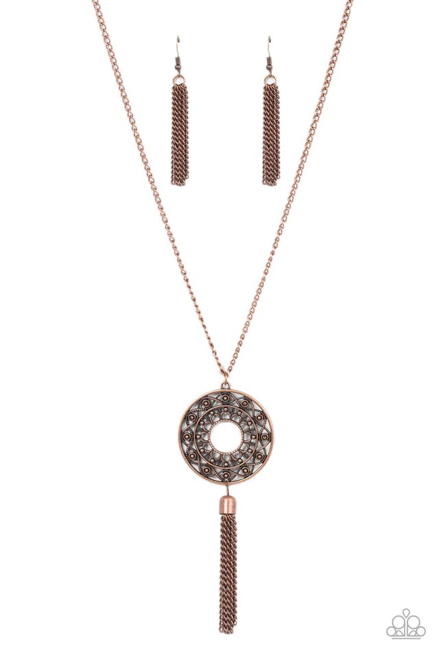 Tai Chi Tassel - Copper - Paparazzi Necklace Image