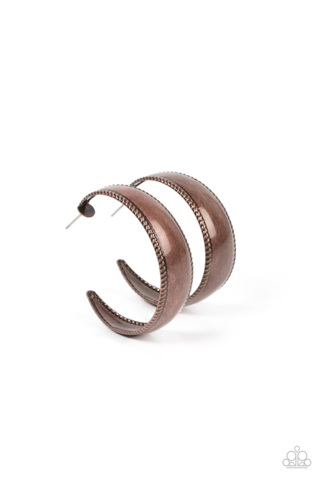 Dune Dynasty - Copper - Paparazzi Earring Image