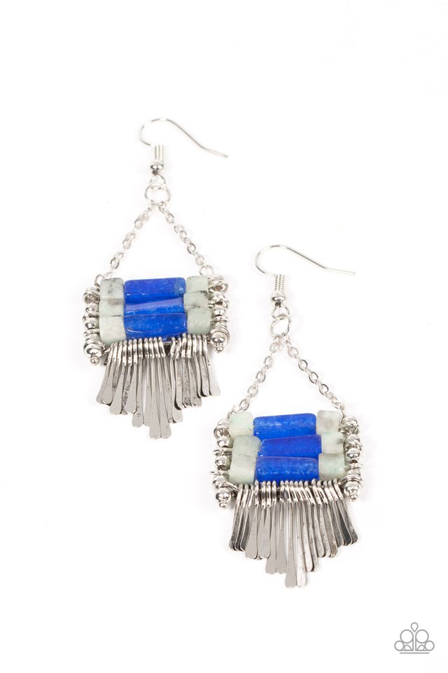 ​Riverbed Bounty - Blue - Paparazzi Earring Image