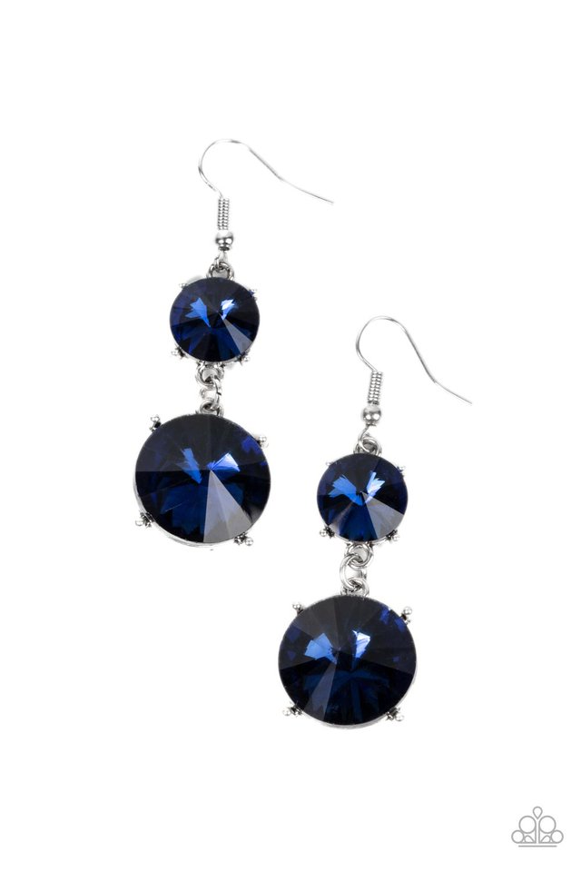 Sizzling Showcase - Blue - Paparazzi Earring Image