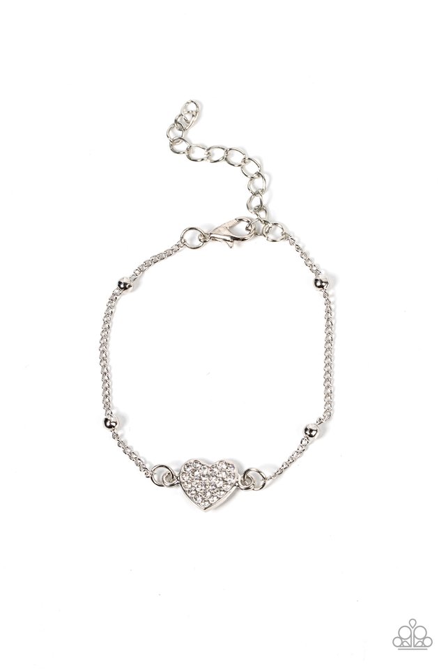 Heartachingly Adorable - White - Paparazzi Bracelet Image