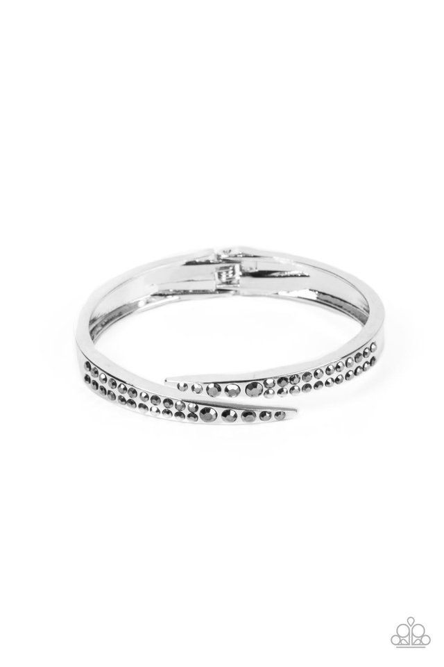 Sideswiping Shimmer - Silver - Paparazzi Bracelet Image