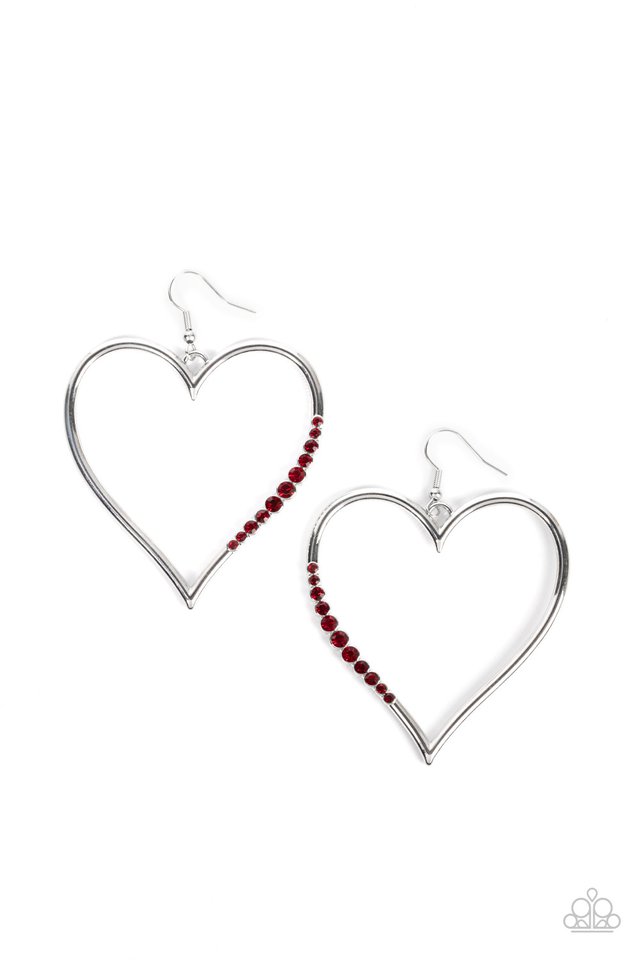Bewitched Kiss - Red - Paparazzi Earring Image