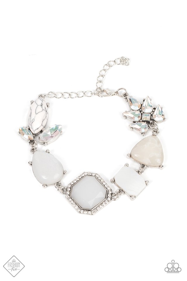 Grounding Glamour - White - Paparazzi Bracelet Image