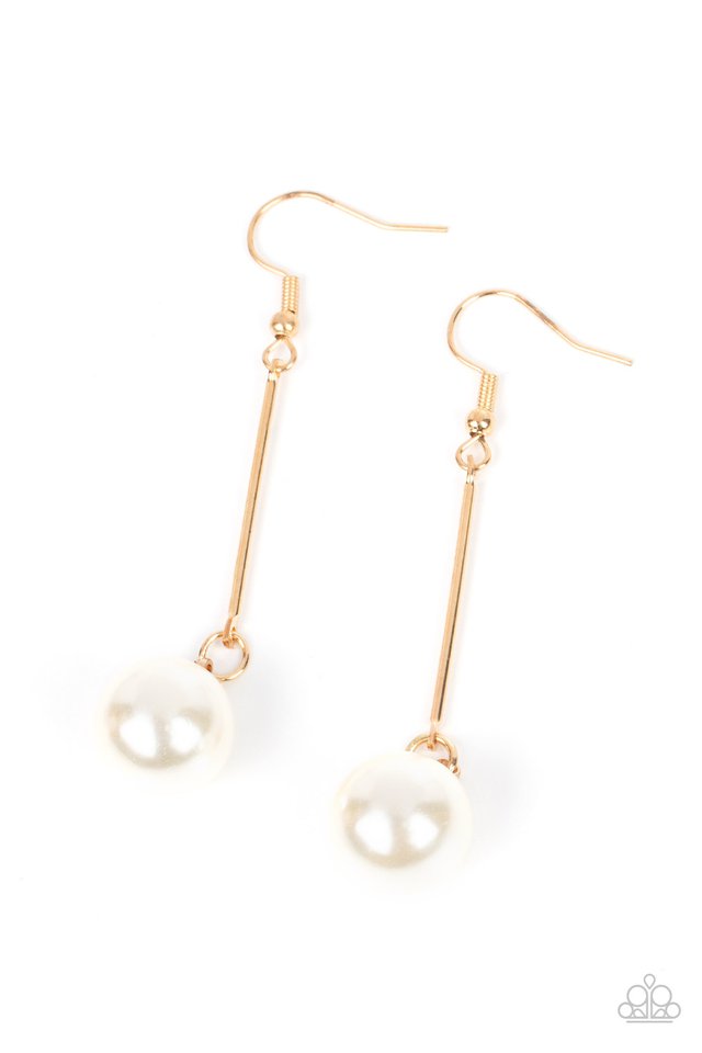 Pearl Redux - Gold - Paparazzi Earring Image