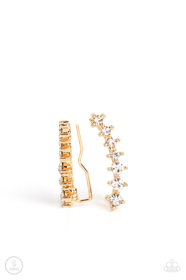 ​PRISMATIC and Proper - Gold - Paparazzi Earring Image