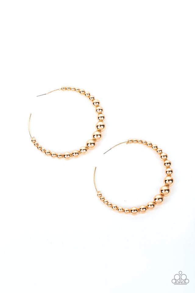 Show Off Your Curves - Gold - Paparazzi Earring Image