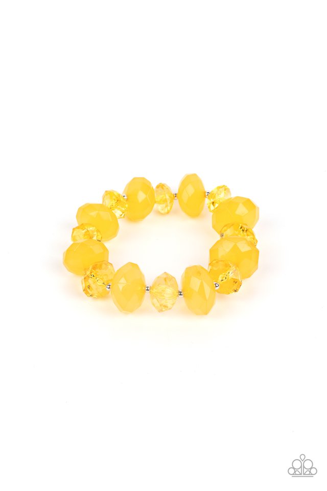 Keep GLOWING Forward - Yellow - Paparazzi Bracelet Image