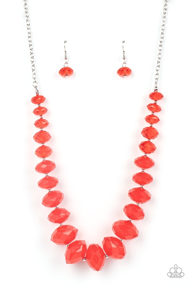 Happy-GLOW-Lucky - Red - Paparazzi Necklace Image