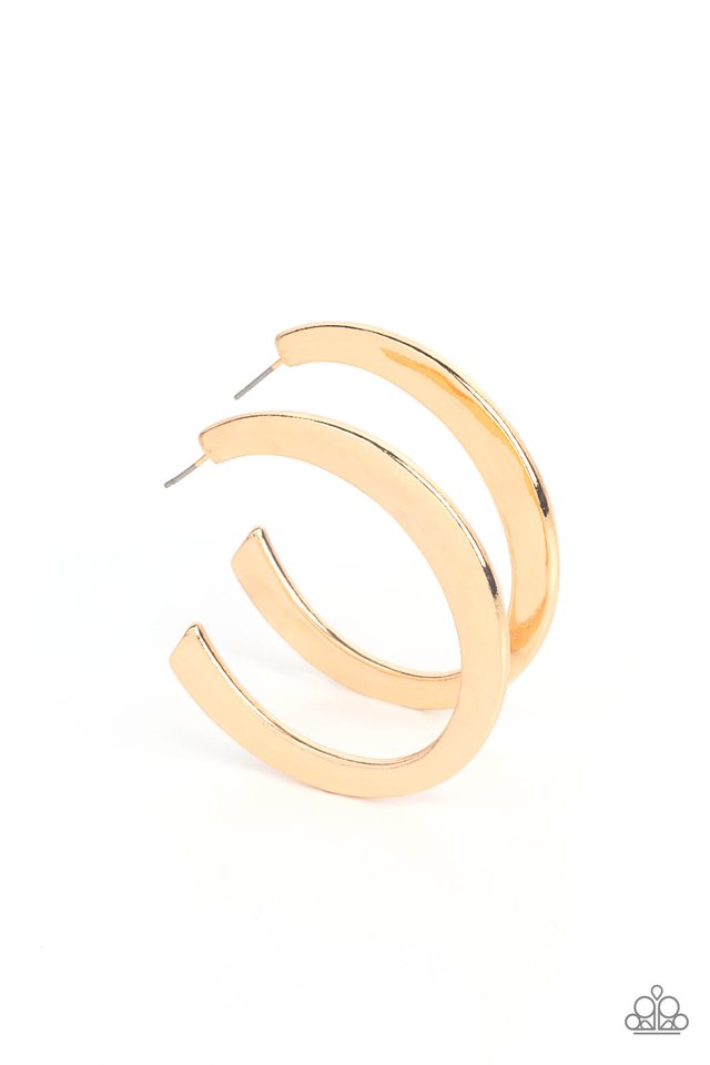 Learning Curve - Gold - Paparazzi Earring Image