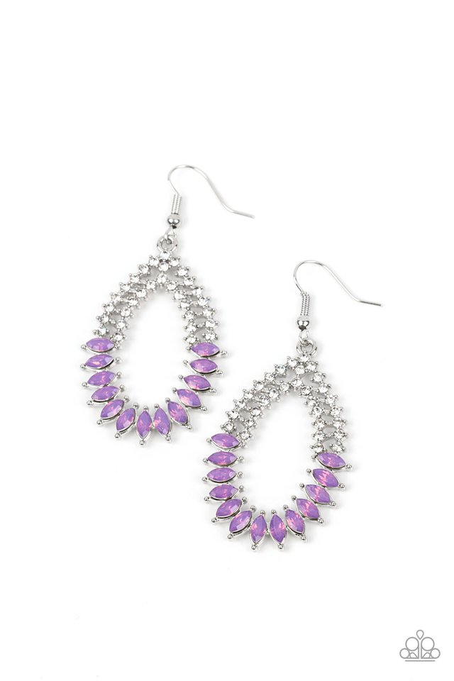 Lucid Luster - Purple - Paparazzi Earring Image