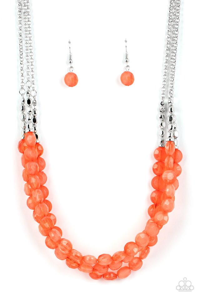 Pacific Picnic - Orange - Paparazzi Necklace Image