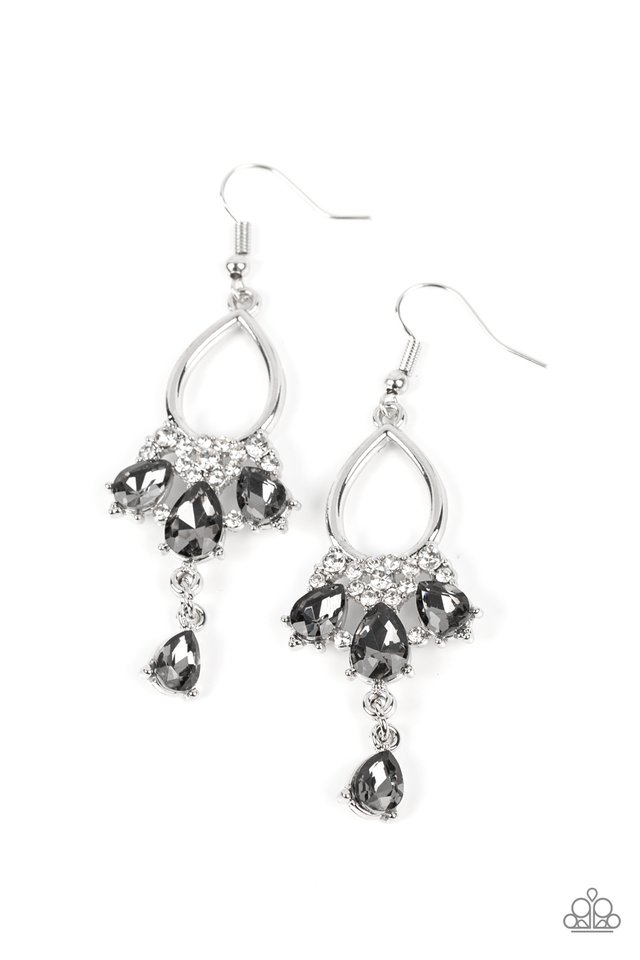 Coming in Clutch - Silver - Paparazzi Earring Image