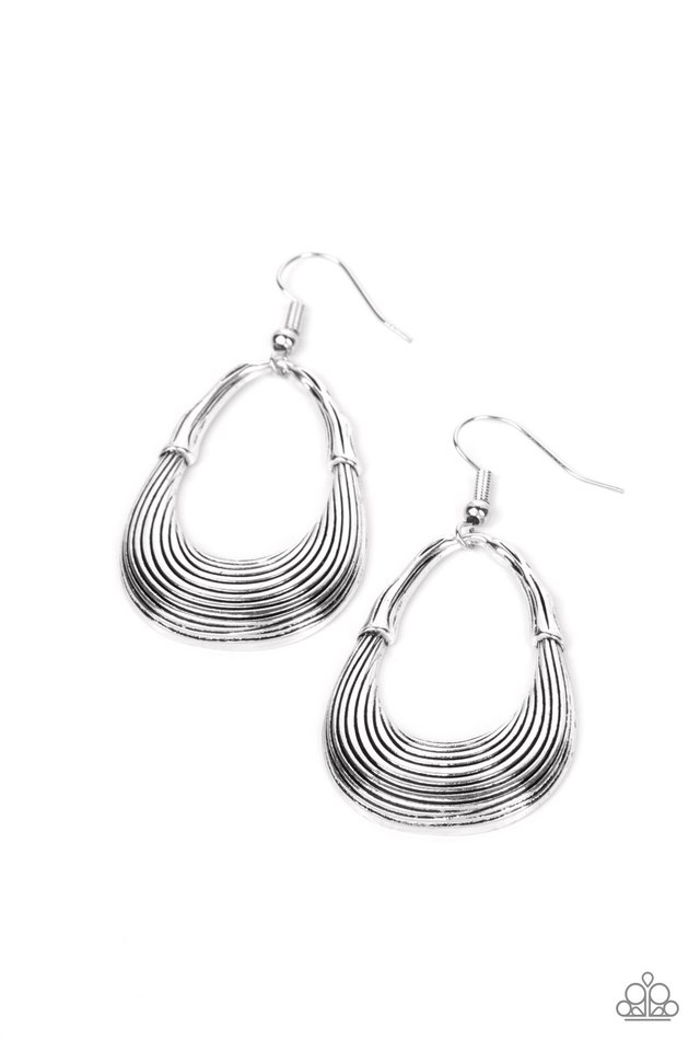 Terra Timber - Silver - Paparazzi Earring Image