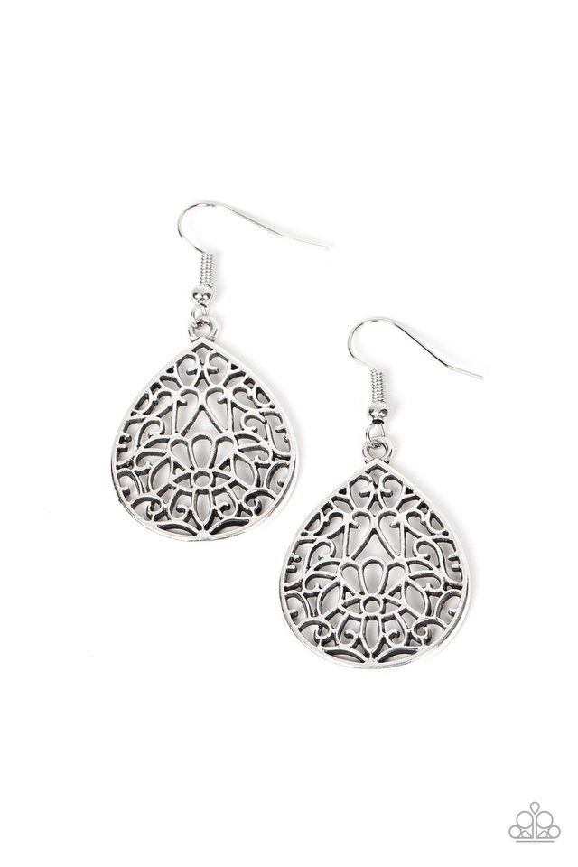 Valley Estate - Silver - Paparazzi Earring Image