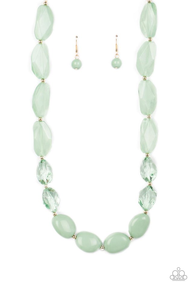 Private Paradise - Green - Paparazzi Necklace Image