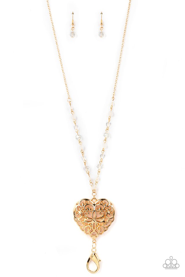 Doting Devotion - Gold - Paparazzi Necklace Image