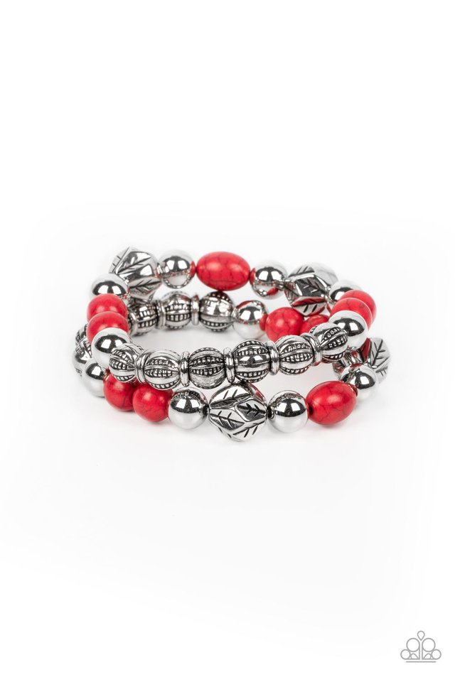 Sagebrush Saga - Red - Paparazzi Bracelet Image