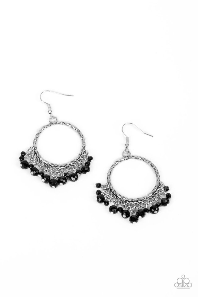 As if by Magic - Black - Paparazzi Earring Image