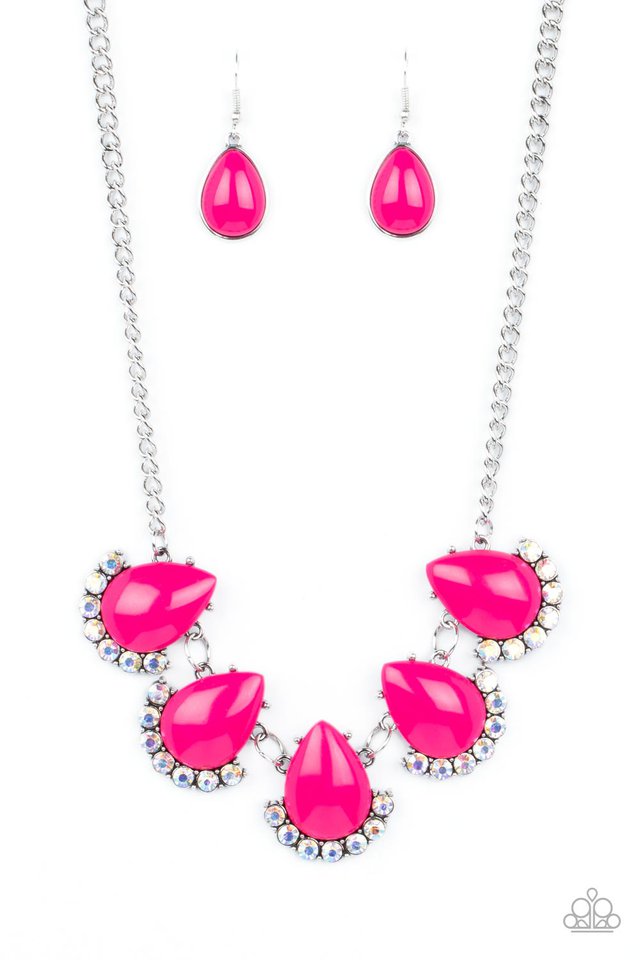 Ethereal Exaggerations - Pink - Paparazzi Necklace Image