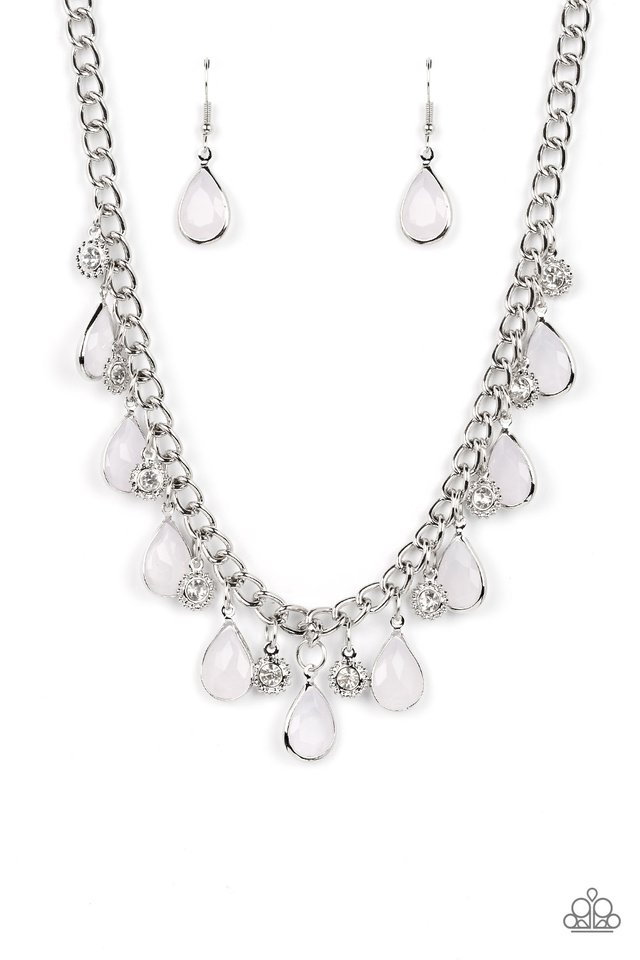 Frosted and Framed - White - Paparazzi Necklace Image