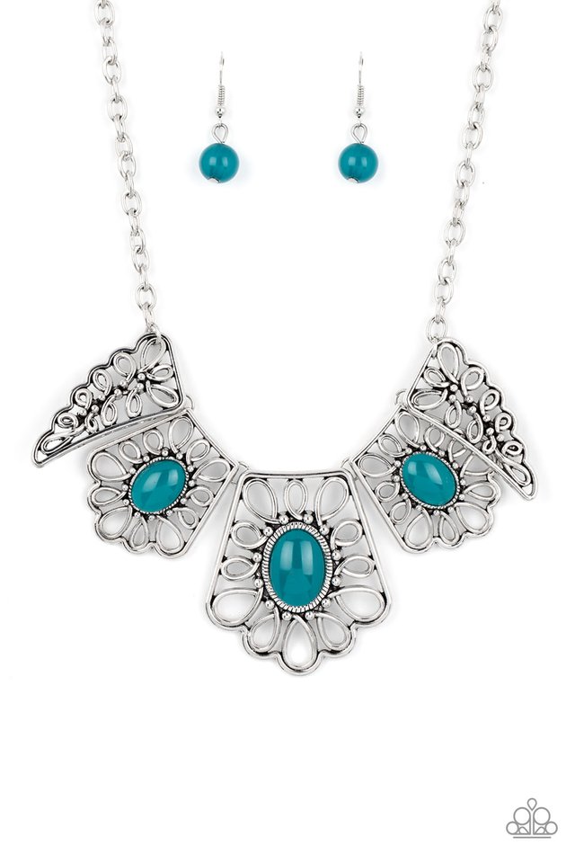 Glimmering Groves - Blue - Paparazzi Necklace Image