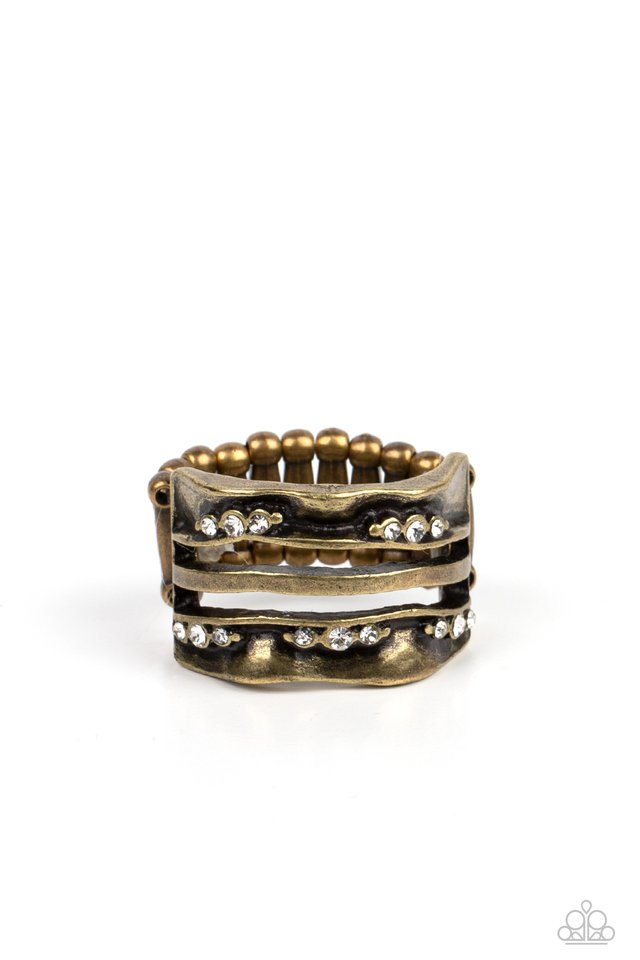 Unexpected Treasure - Brass - Paparazzi Ring Image