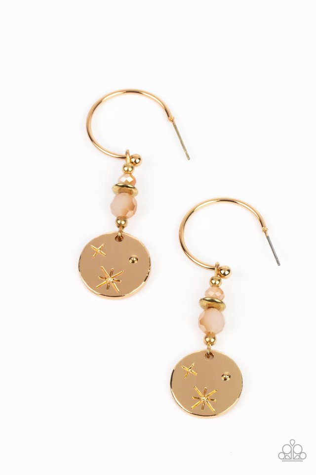 Artificial STARLIGHT - Gold - Paparazzi Earring Image