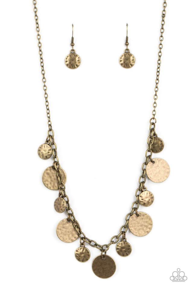 Model Medallions - Brass - Paparazzi Necklace Image