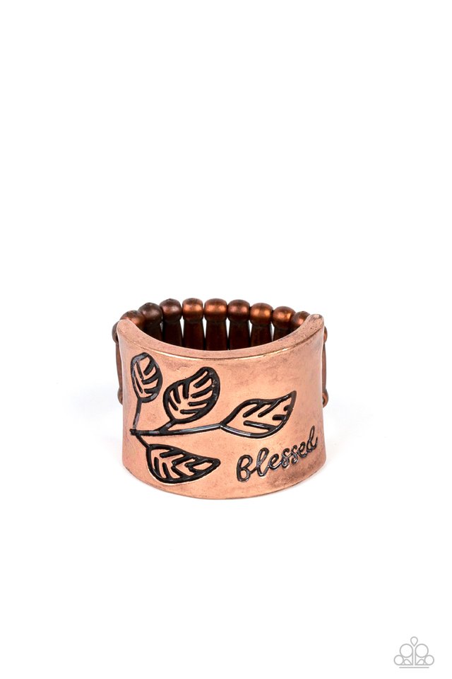 Blessed with Bling - Copper - Paparazzi Ring Image