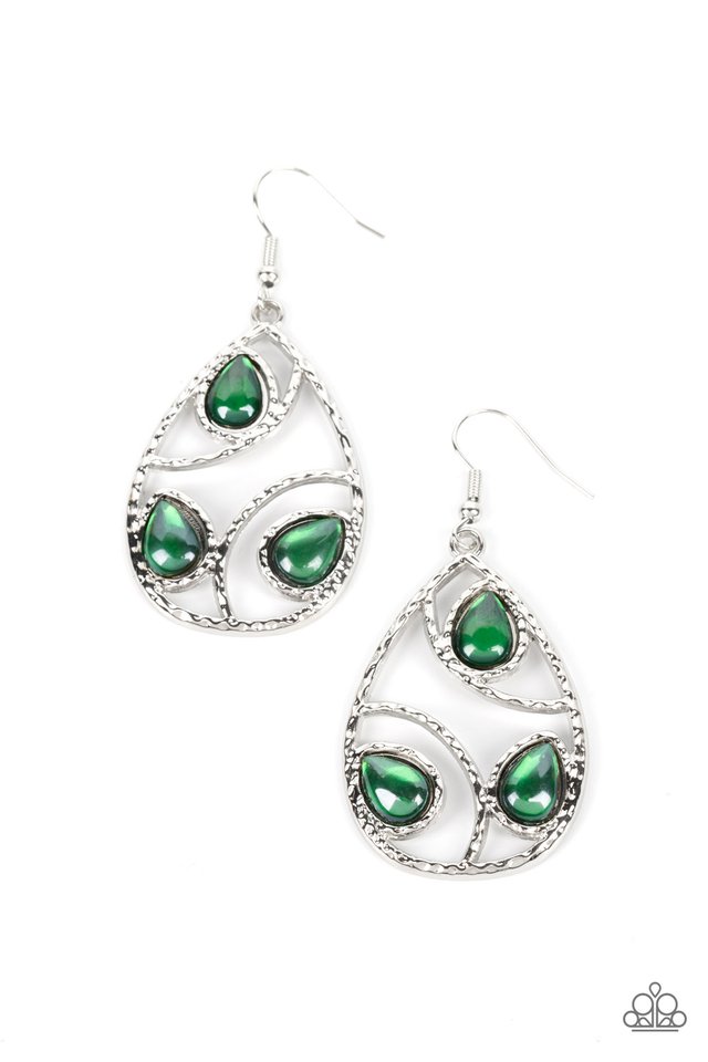 Send the BRIGHT Message - Green - Paparazzi Earring Image