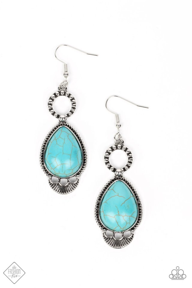 River Cruzin’ - Blue - Paparazzi Earring Image