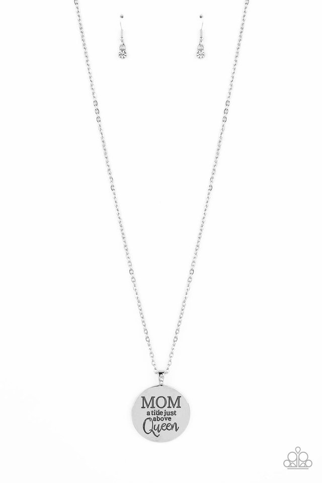 Mother Dear - White - Paparazzi Necklace Image
