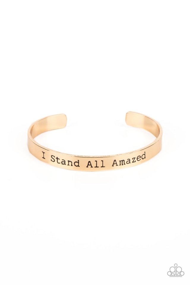 I Stand All Amazed - Gold - Paparazzi Bracelet Image