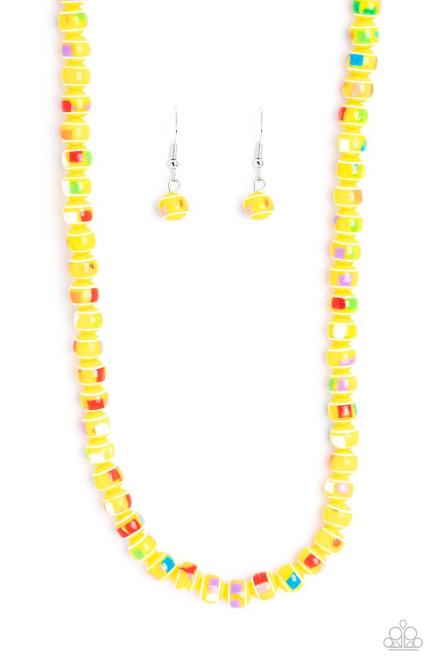 Gobstopper Glamour - Yellow - Paparazzi Necklace Image