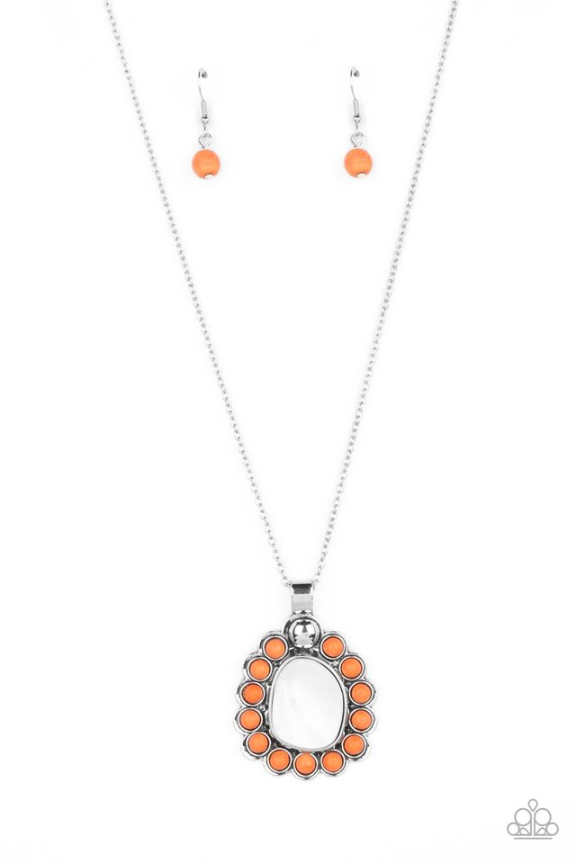 Sahara Sea - Orange - Paparazzi Necklace Image